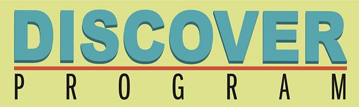 Large dark green font on a light green background, that reads "Discover Program"