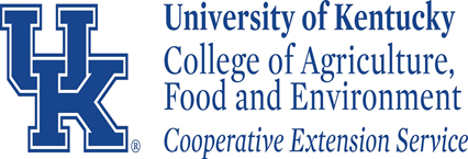 The University of Kentucky Logo accompanied by the text, "University of Kentucky College of Agriculture, Food and Environment Cooperative Extension Service"