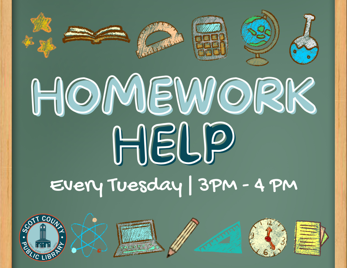 Homework help every Tuesday from 3pm to 4pm